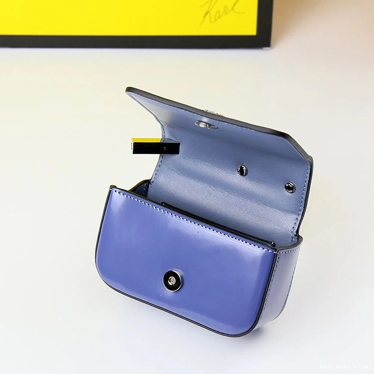 Affordable Leather Bag Blue F Fendi Nano Calf In 0723